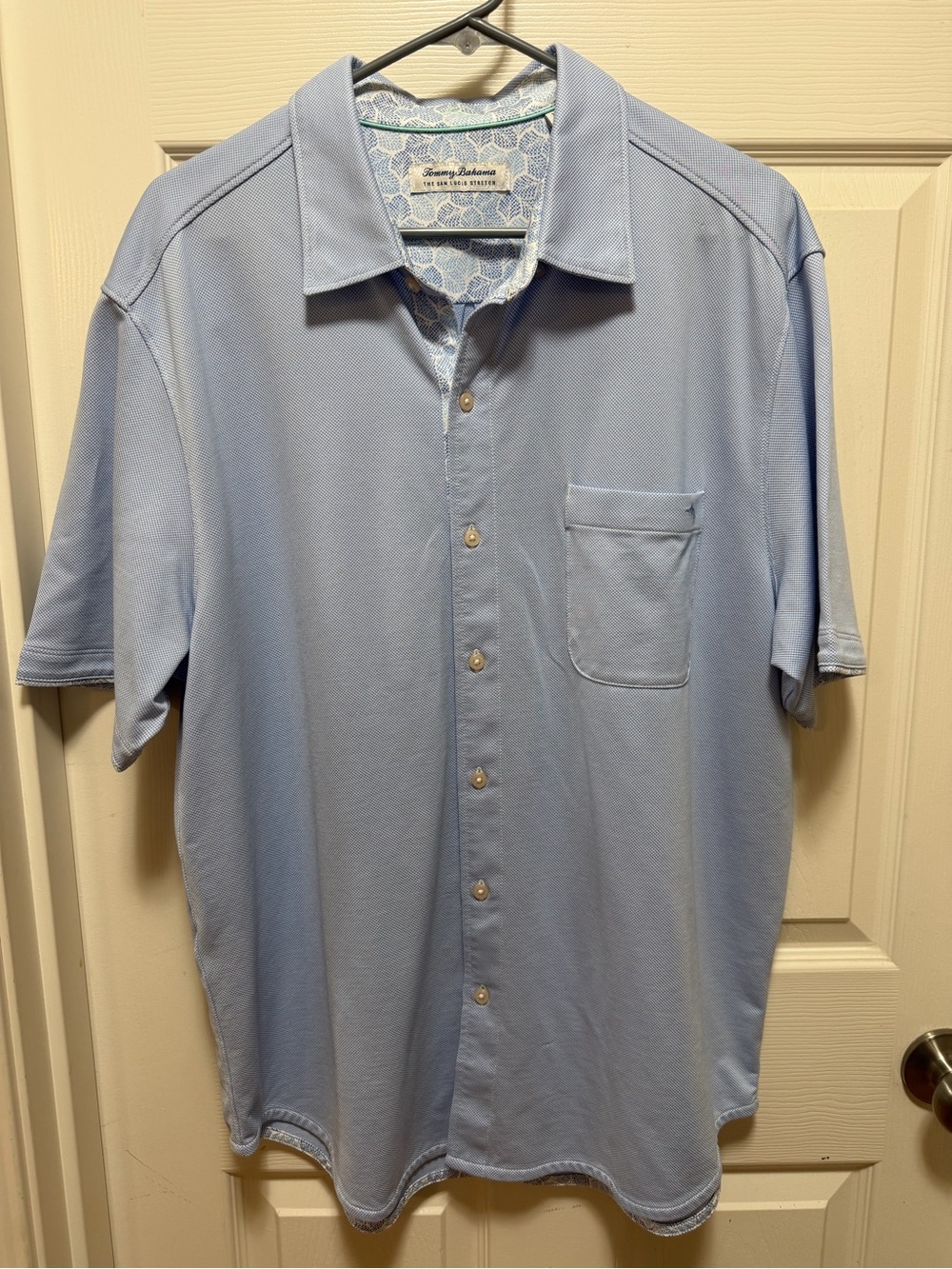 Tommy Bahama Pale Blue Short-Sleeve Button-Down Shirt